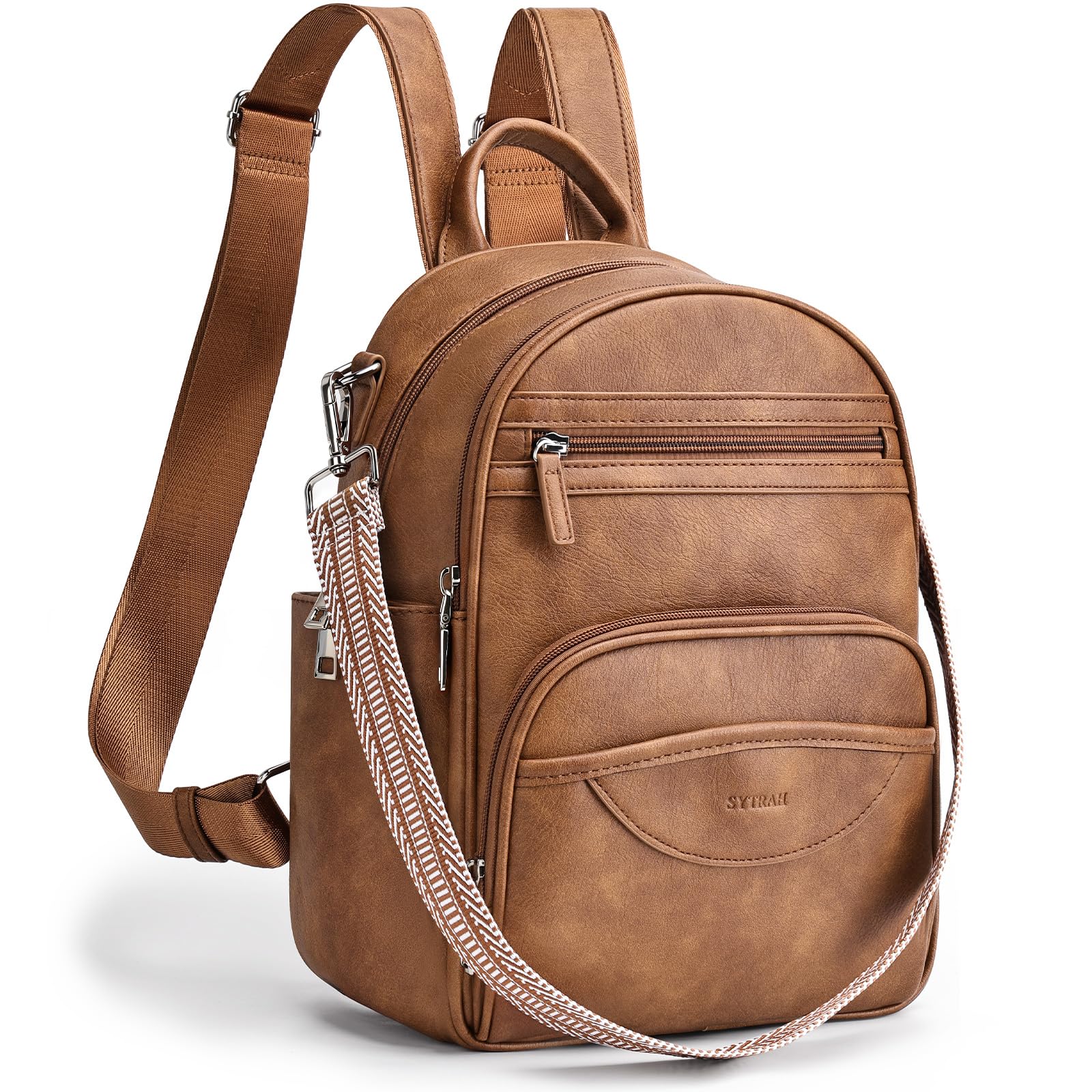 SYTRAH Small Backpack Purse Vegan Leather