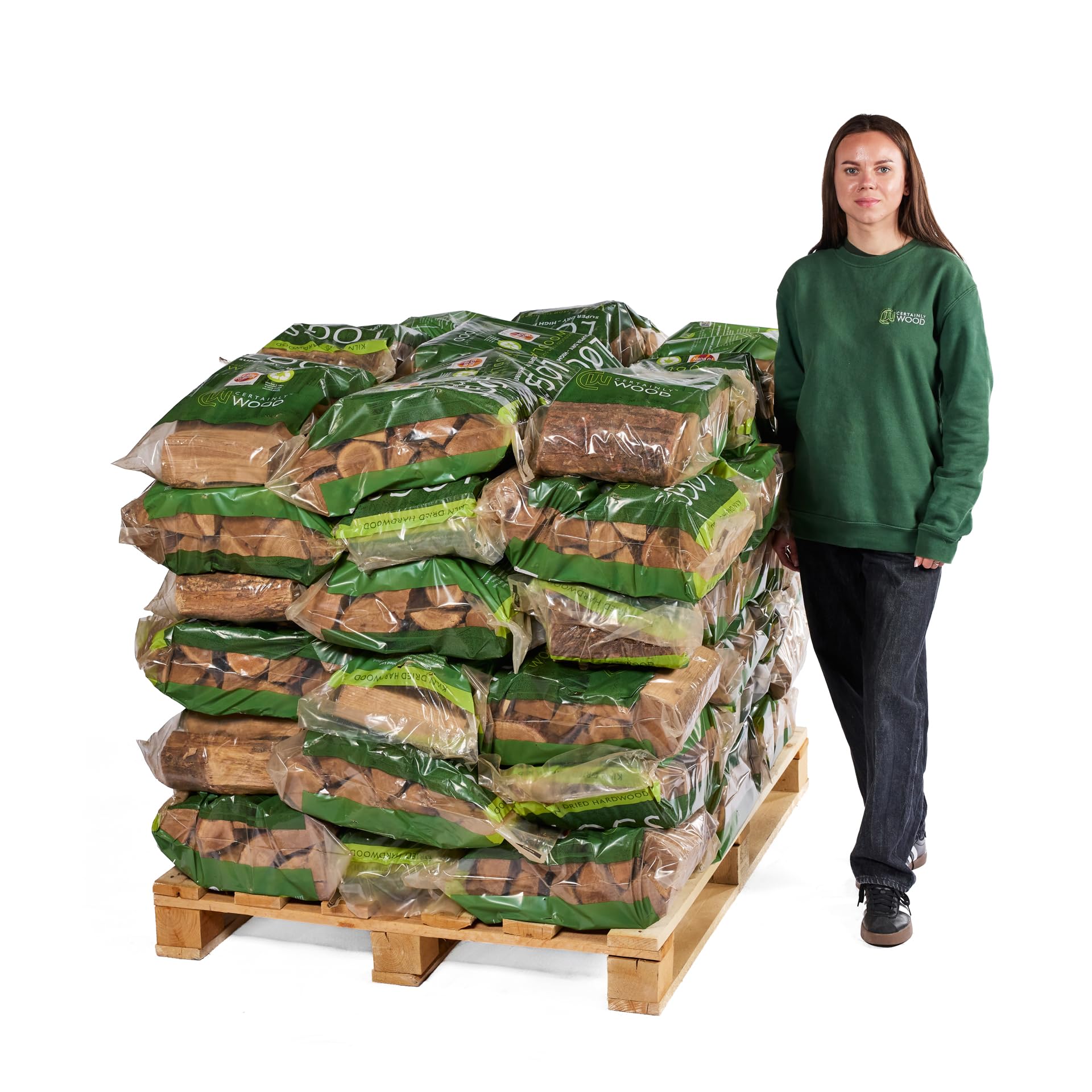 Certainly Wood Brown Premium Kiln Dried Hardwood Logs, 25 Cm Length, 10 Kg Bag, For Wood Burners, Log Fires, Bbqs, Camp Fires And Fire Pits (1) (40)