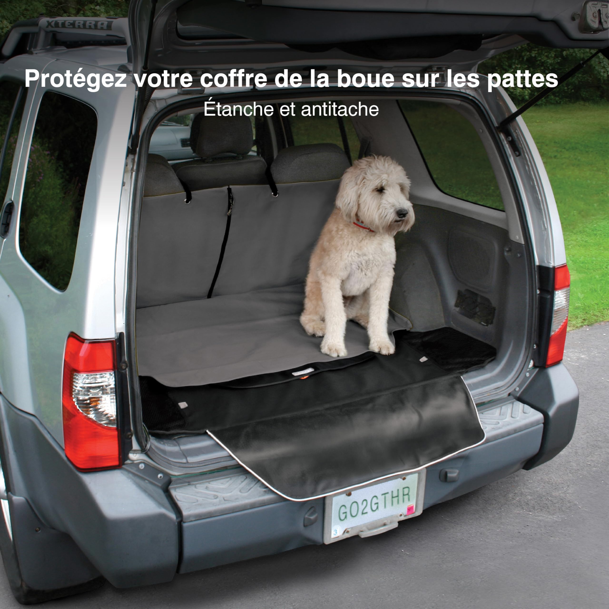 Kurgo Tapis de Coffre imperméable pour Chien, pour Voitures et SUV – Protection pour Animaux – Accessoire Auto – Accessoire pour Chiens (Gris Anthracite)