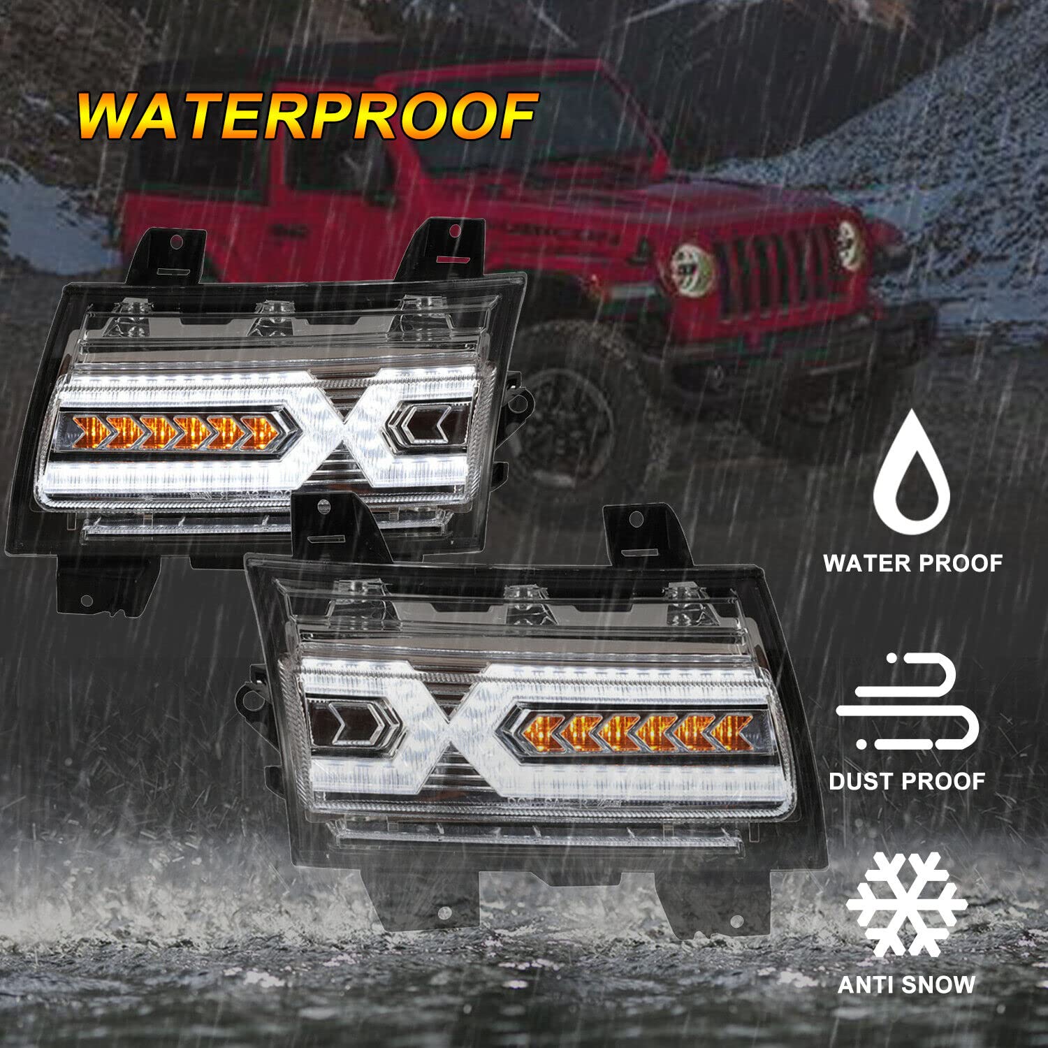 jeep ラングラー　ウィンカー　アンバー Amazon.co.jp: アンバー LED ウィンカーライト 2個 J'eep