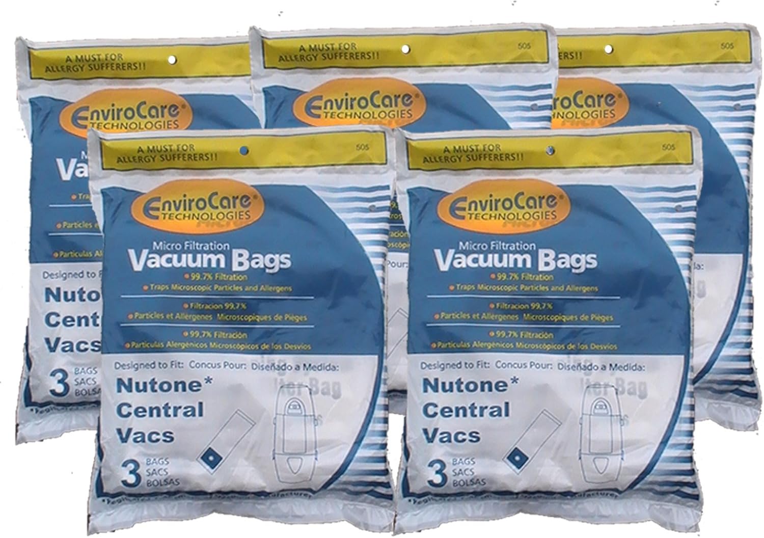 15 Central Vacuum Cleaner bags For Nutone Broan Cyclovac