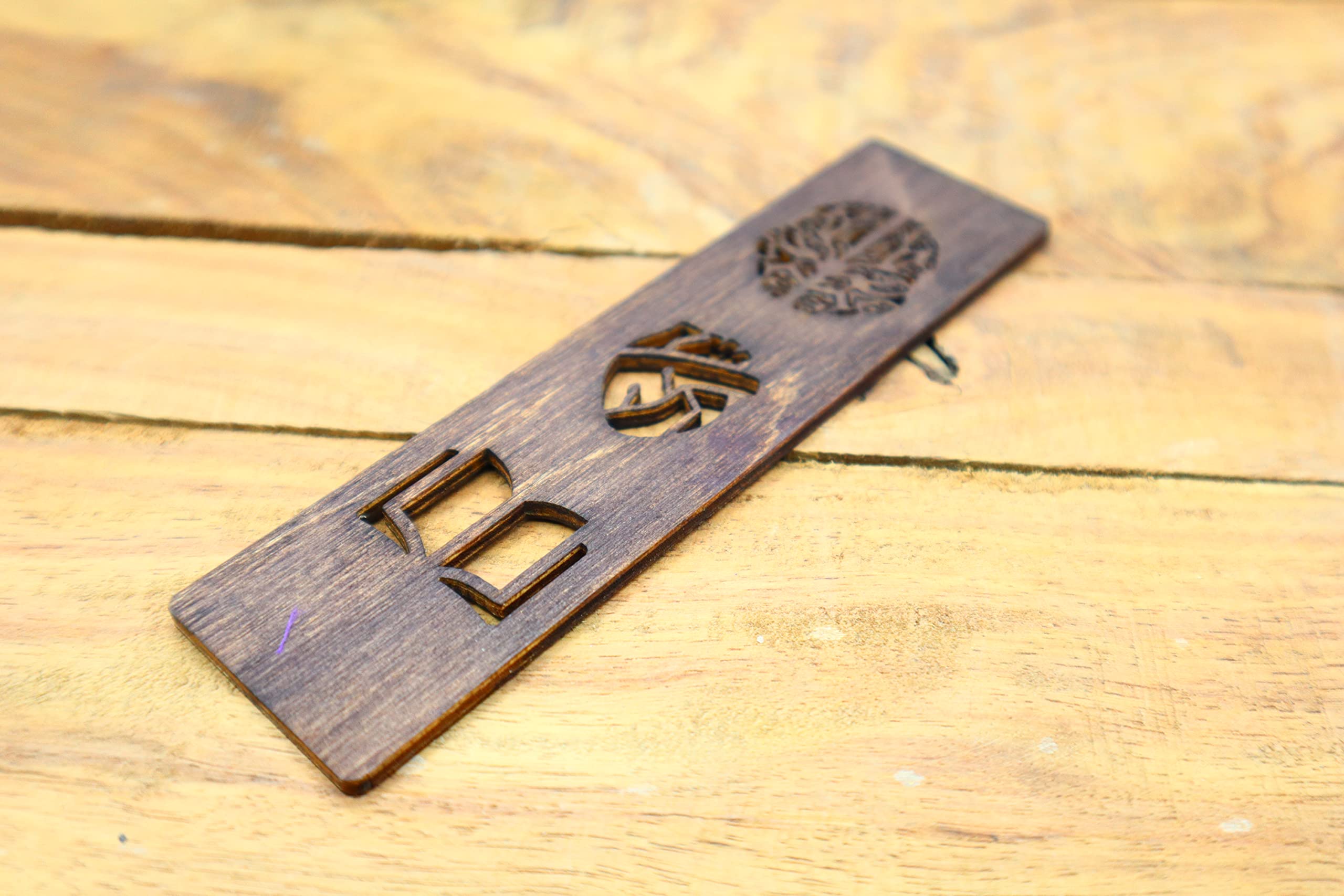 Think, Love, Read – Handmade Wooden Bookmark | Engraved Inspirational Quote | Premium Gift for Book Lovers