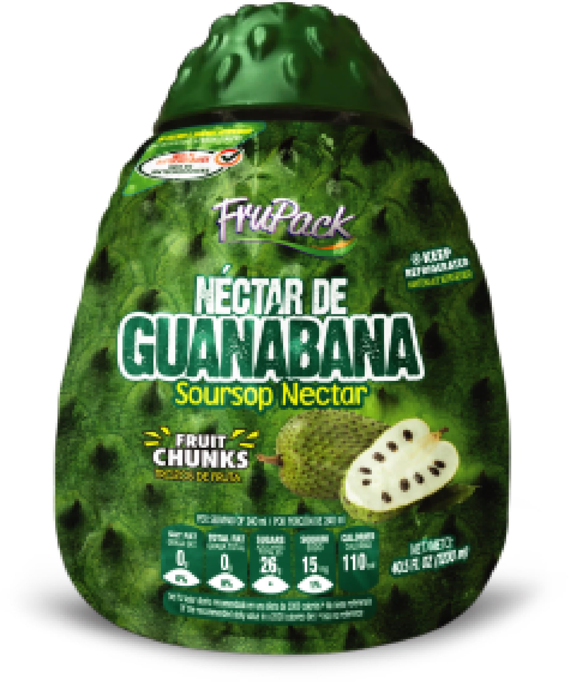 soursop Juice nectar guanabana fruit chunks 1pack 40.5 fl oz /1200 ml frupack