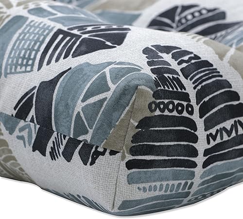 Vista 29 de Pillow Perfect Cojín para banco/columpio para exteriores/interiores Tortola Midnight Blue Tortola Azul Medianoche