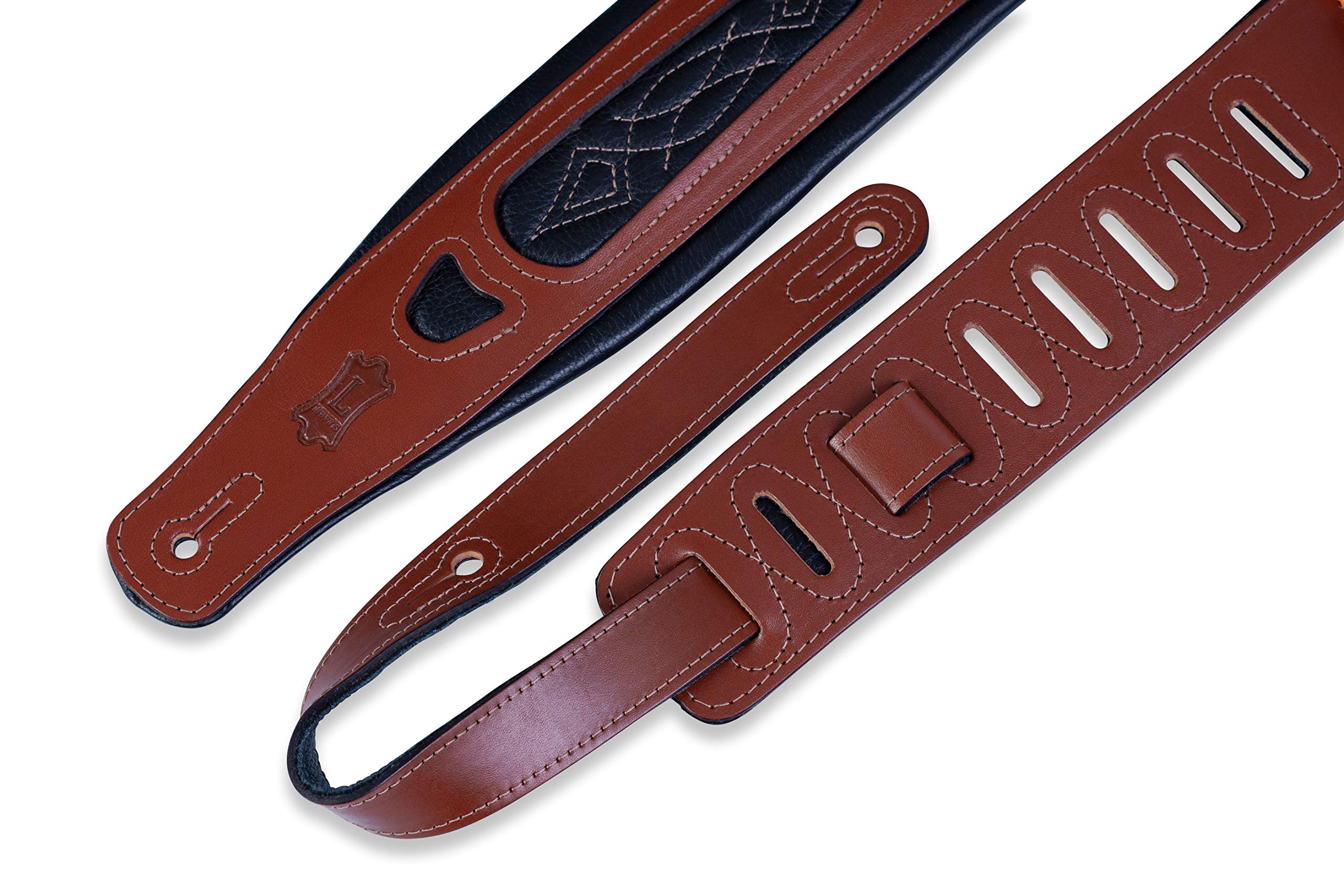 Levy's Leathers PM31-WAL - Correa para guitarra de cuero, 6,35 cm (acolchado)