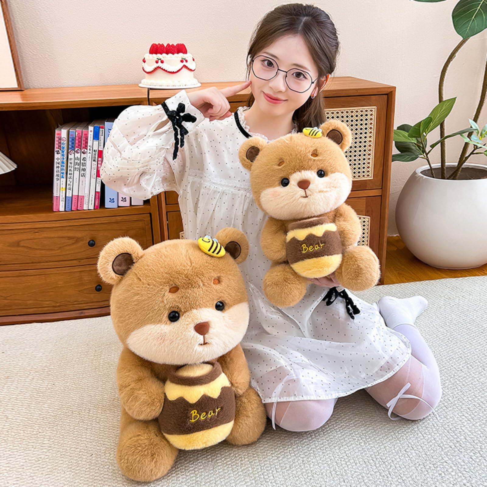 Kuscheltier Bär, Flauschig Teddybär, Stofftier aus Weichem Plüsch, Gemütliches Schmusetier, zum Kuscheln und Spielen, für Kinder und Baby (50 cm,Bär)