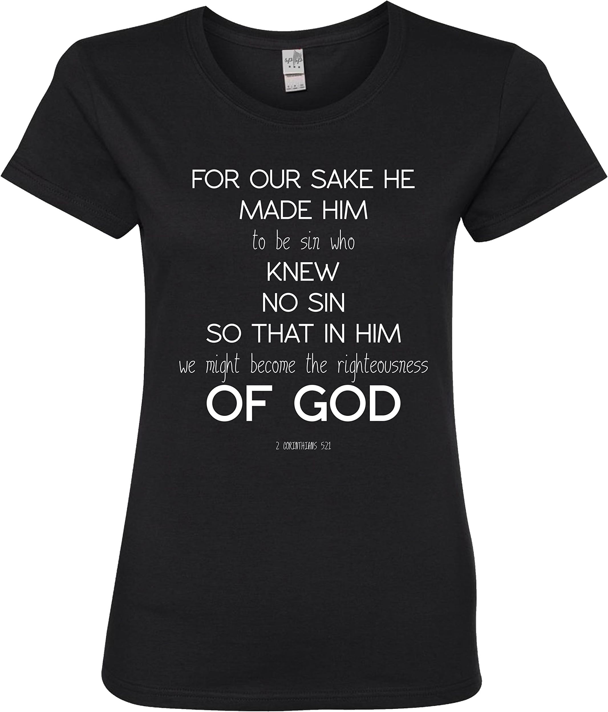 SUPERPRAISE Womens Righteousness of God Christian T Shirt
