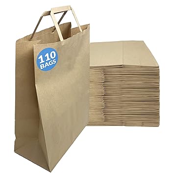 Reli. Paper Bags w/Handles | 110 Pcs, Bulk | 10