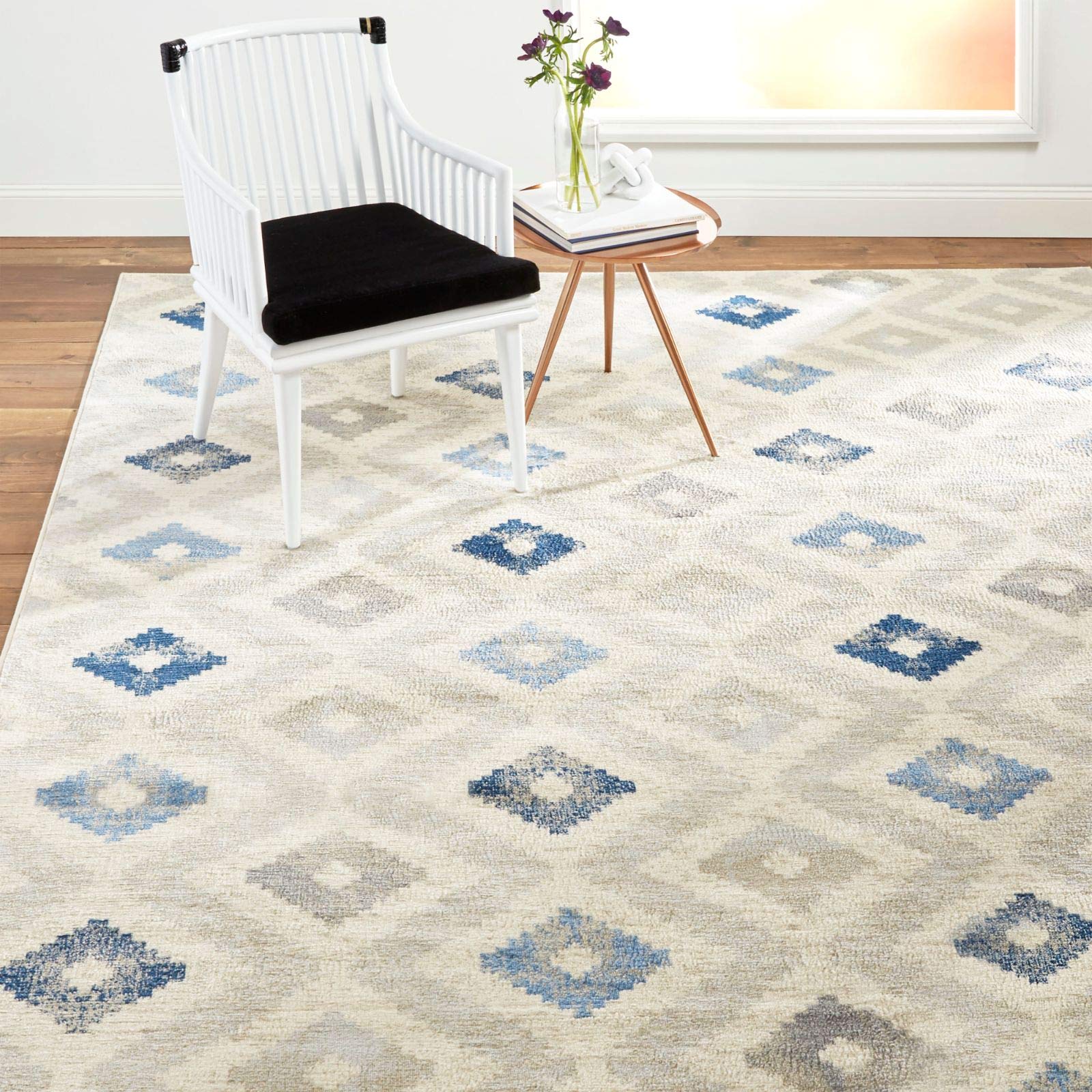 Home DynamixMelrose Maritza Area Rug, 1'6" x 2'6" Rectangle, Blue/Ivory