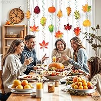 Vista 7 de KatchOn, Remolinos de decoración colgantes de otoño, paquete de 30, sin bricolaje, decoración de fiesta de Acción de Gracias, decoraciones de otoño