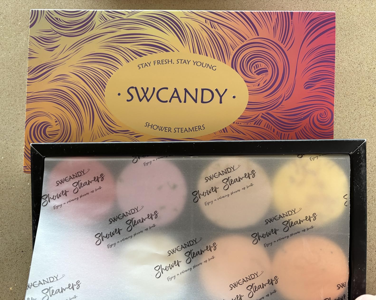SWCANDY Shower Steamers Aromatherapy SWCANDY 8 Pack for Mom - Wife, Daughter, Grandma, Women, Sister and Teen Girls Natural Essential Oils Home Spa Self Care Stress Relief Relaxation