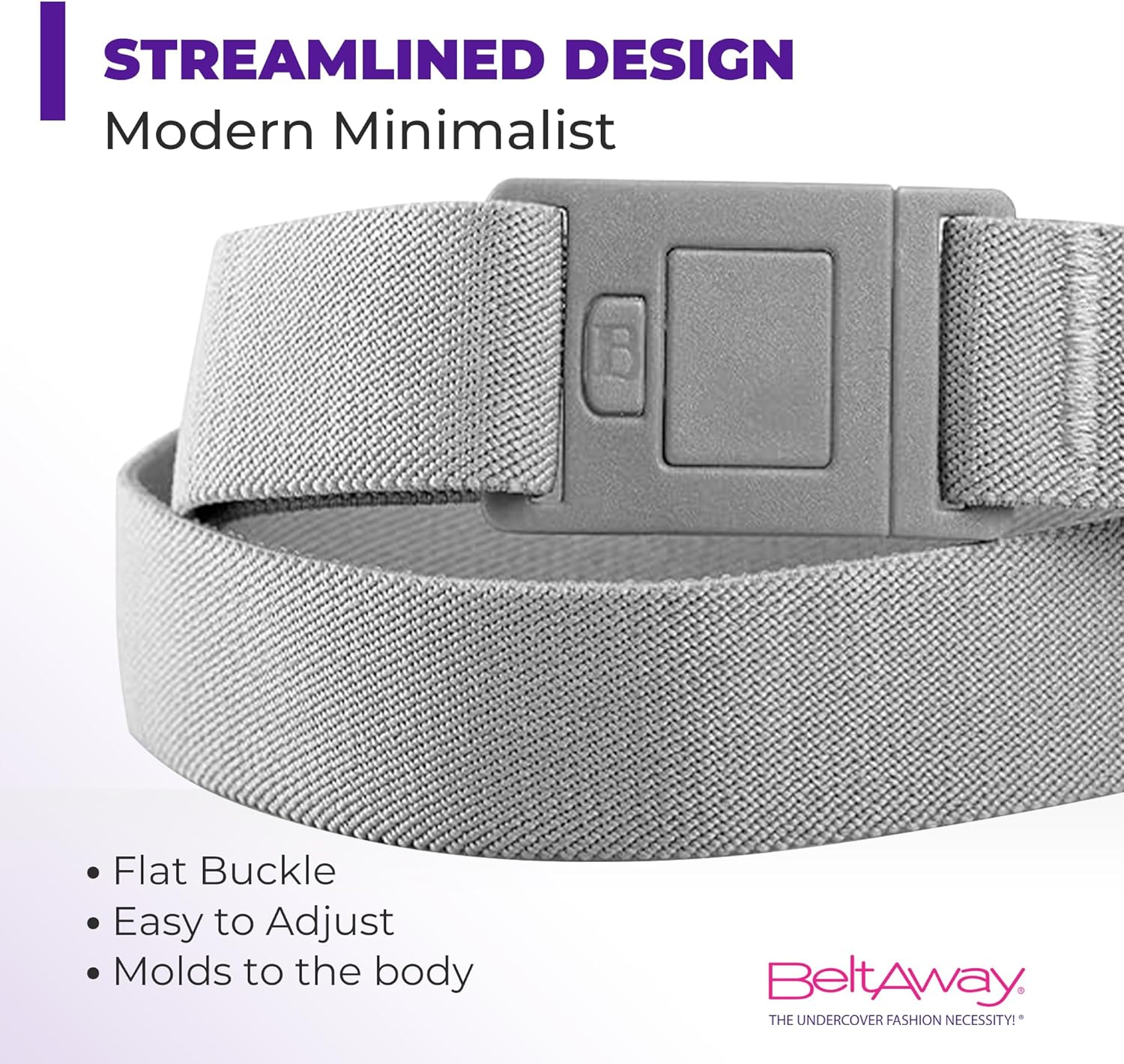 BELTAWAY Easily Adjustable Elastic Flat Buckle No Show Belts for Women – Stretch No Bulge jeans pants - Image 2