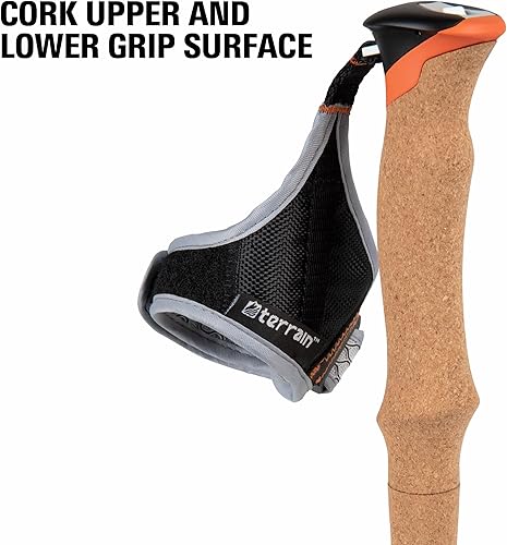 Miniatura 10 de Terrain Alpha Vertex Carbon - Bastones de trekking, bastones para caminar y senderismo, Canyon Sunset