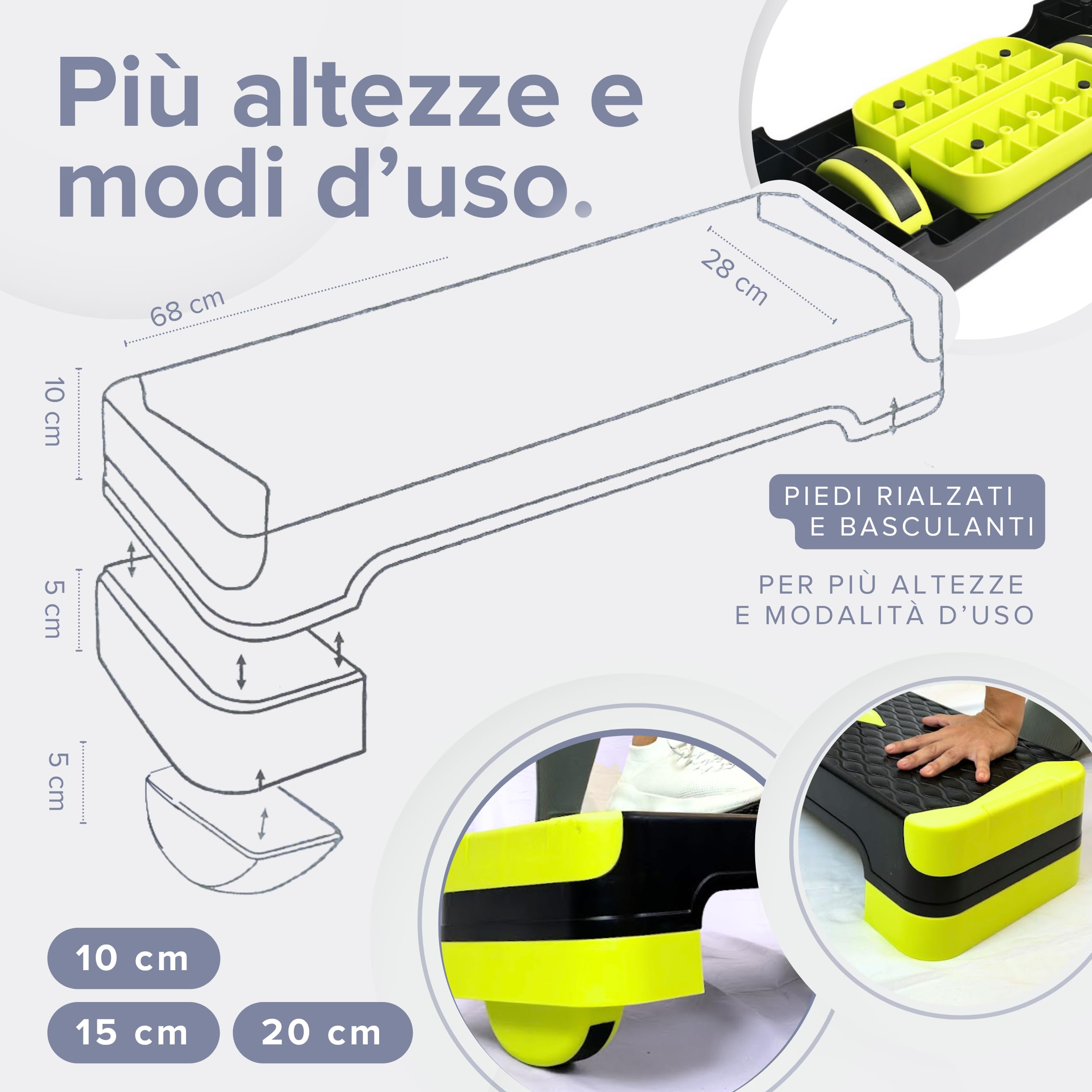 Schildkröt Air Stepper Gonfiabile – Balance Board Per Fitness, Yoga Ed Equilibrio, Con Pompa, Carico Max 120kg