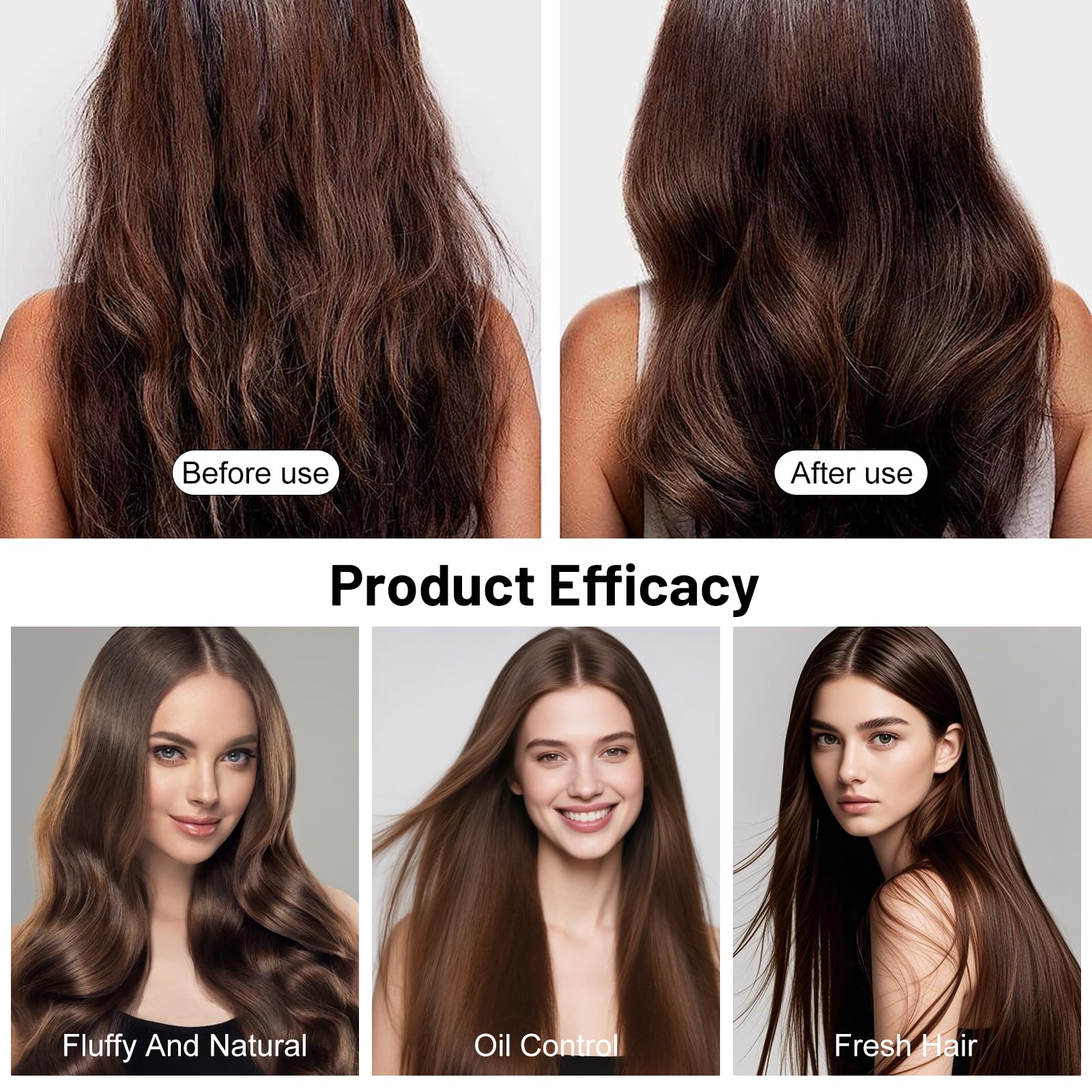 Champú en Seco Spray 100ml, Dry Shampoo sin Residuos Blancos, Frescura y Volumen Inmediato, Limpieza sin Lavado, para Cabello Graso, Oscuro y Claro, Formato Viaje