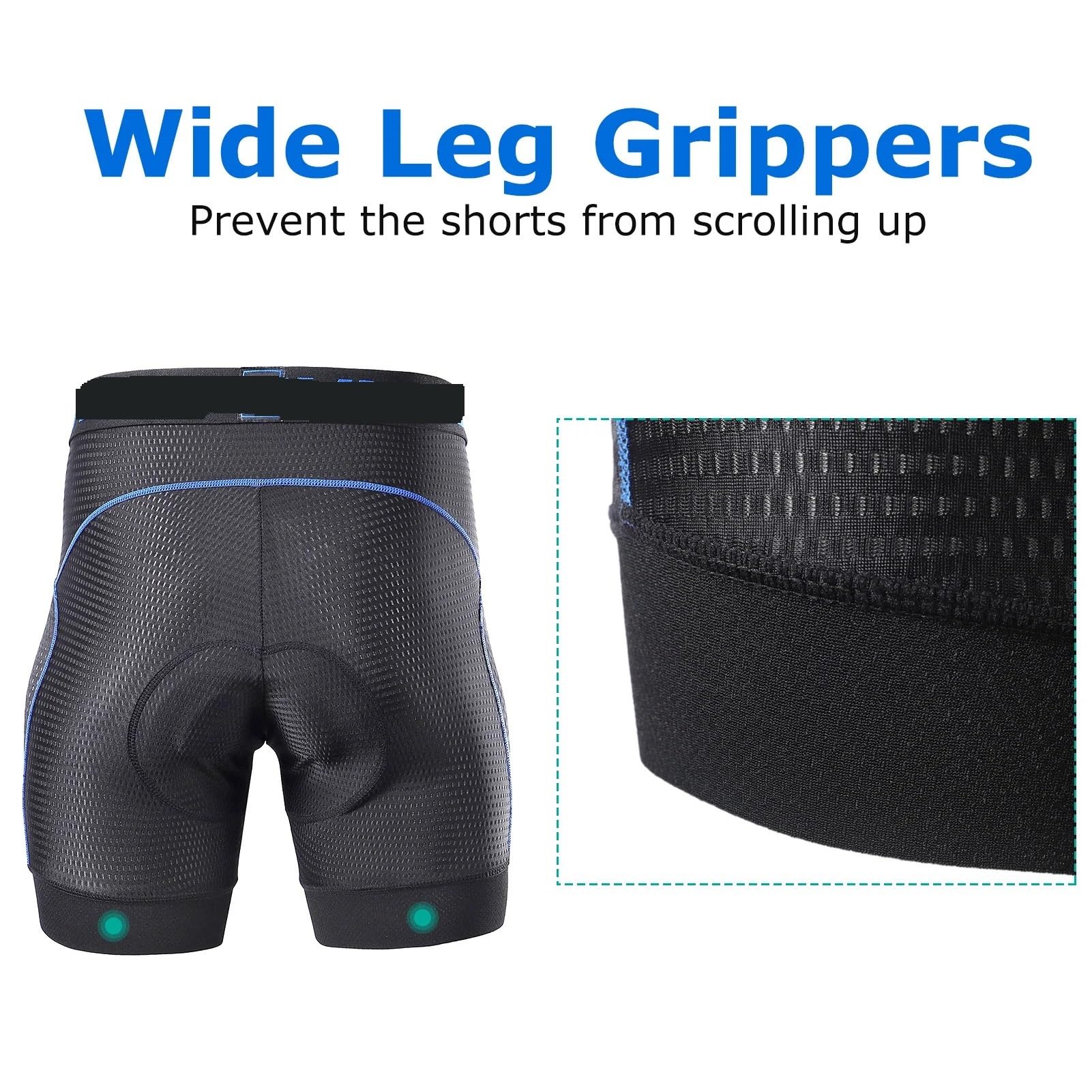 Culotte Ciclismo Hombre Pantalones cortos de ciclismo for hombre, acolchados gel 5D, secado rápido, for montaña