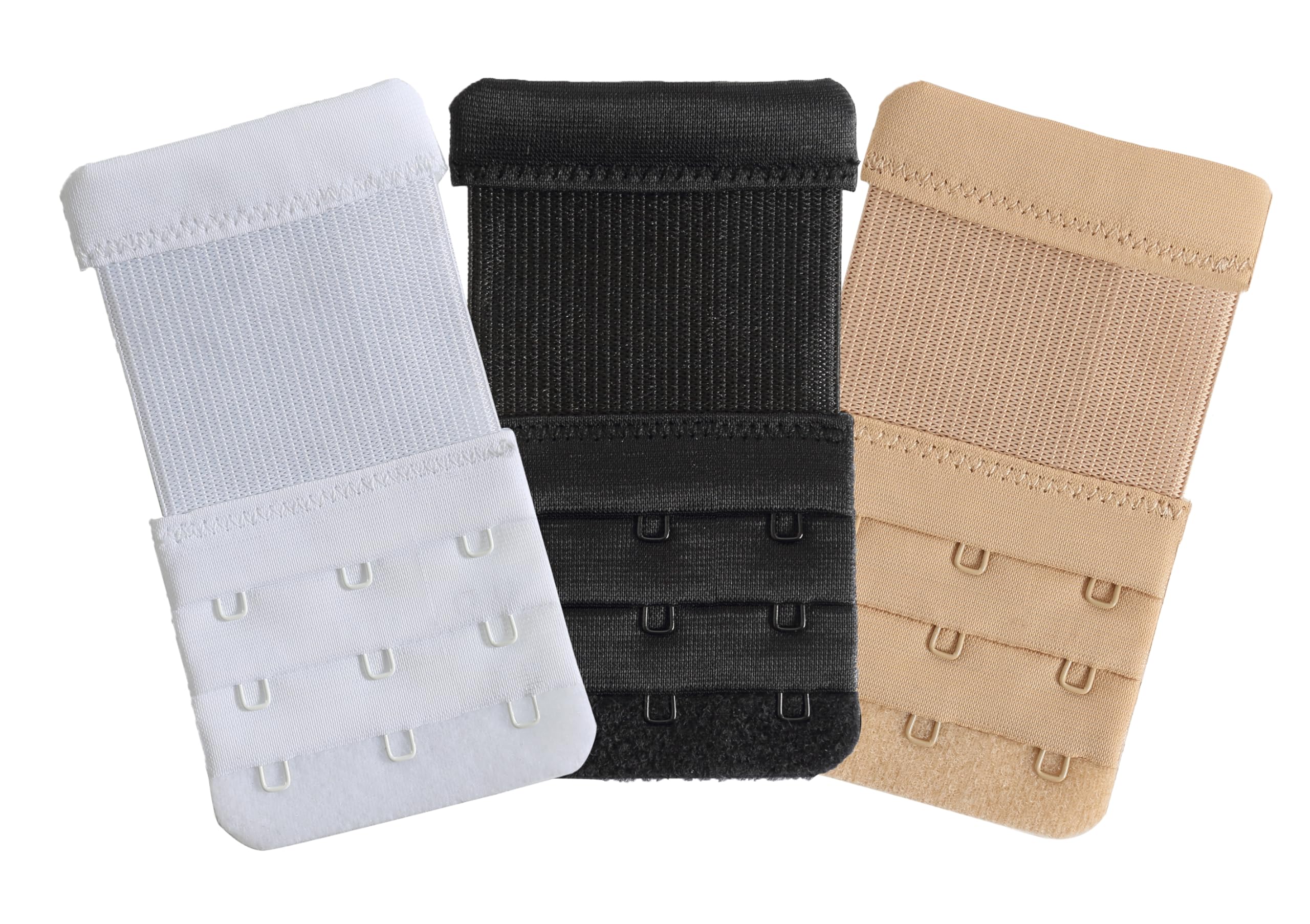 AniKigu Women's Bra Strap Extenders 3 Hooks Soft Comfortable Bra Extension Strap