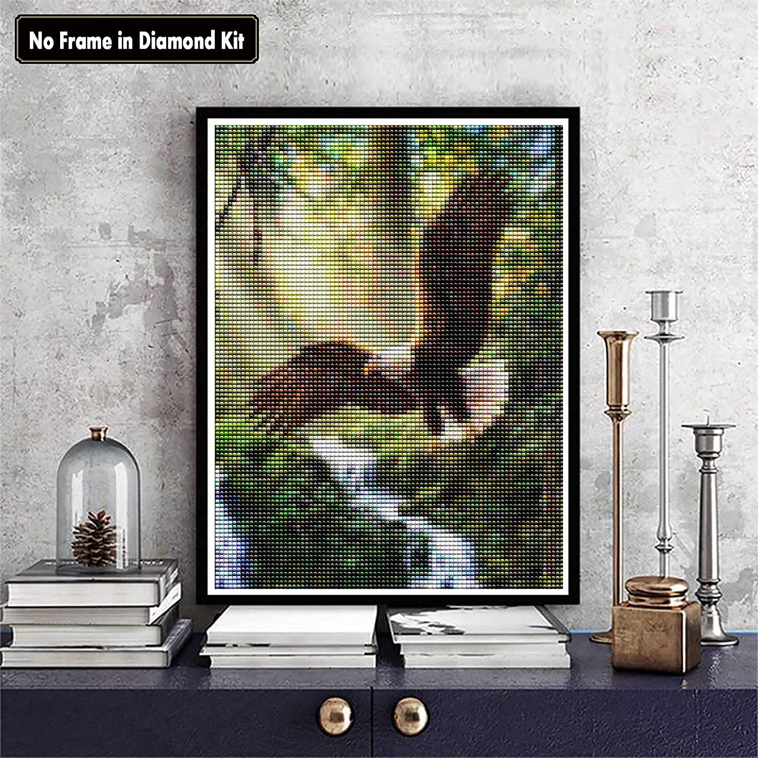 DIY 5D Diamond Painting Kit Completo Drill,Foresta Aquila Pittura Diamante Ricamo Punto croce Craft Diamond Painting per Adulti Bambini,Artigianato per la Decorazione Della Parete di Casa 60x80cm