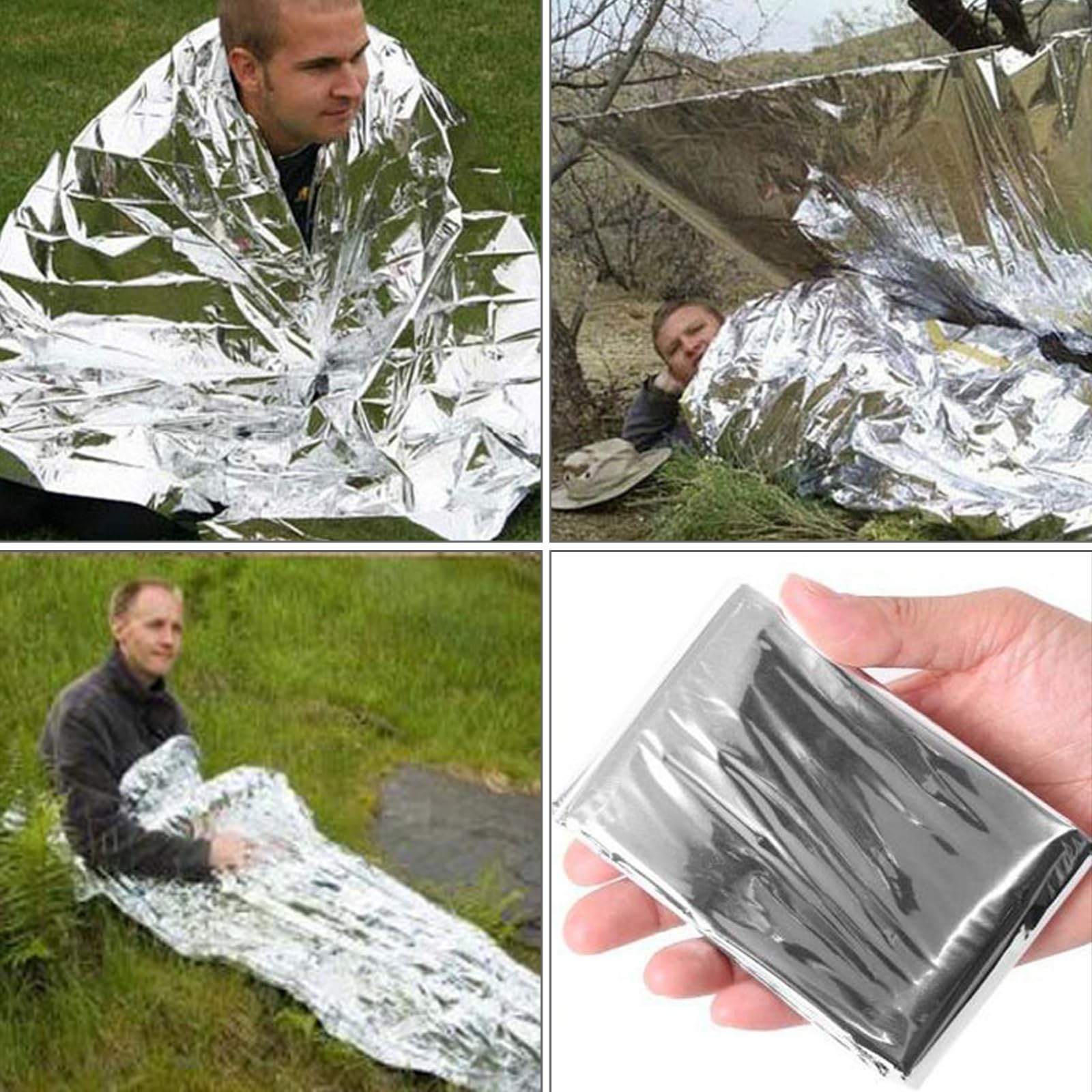 Reliable Rescue Blanket, 210 X 160 Cm, Gold - Silver, Emergency Blanket - First Aid Warming Foil, A NASA Product - Electronics, Technology & Trends - View #8