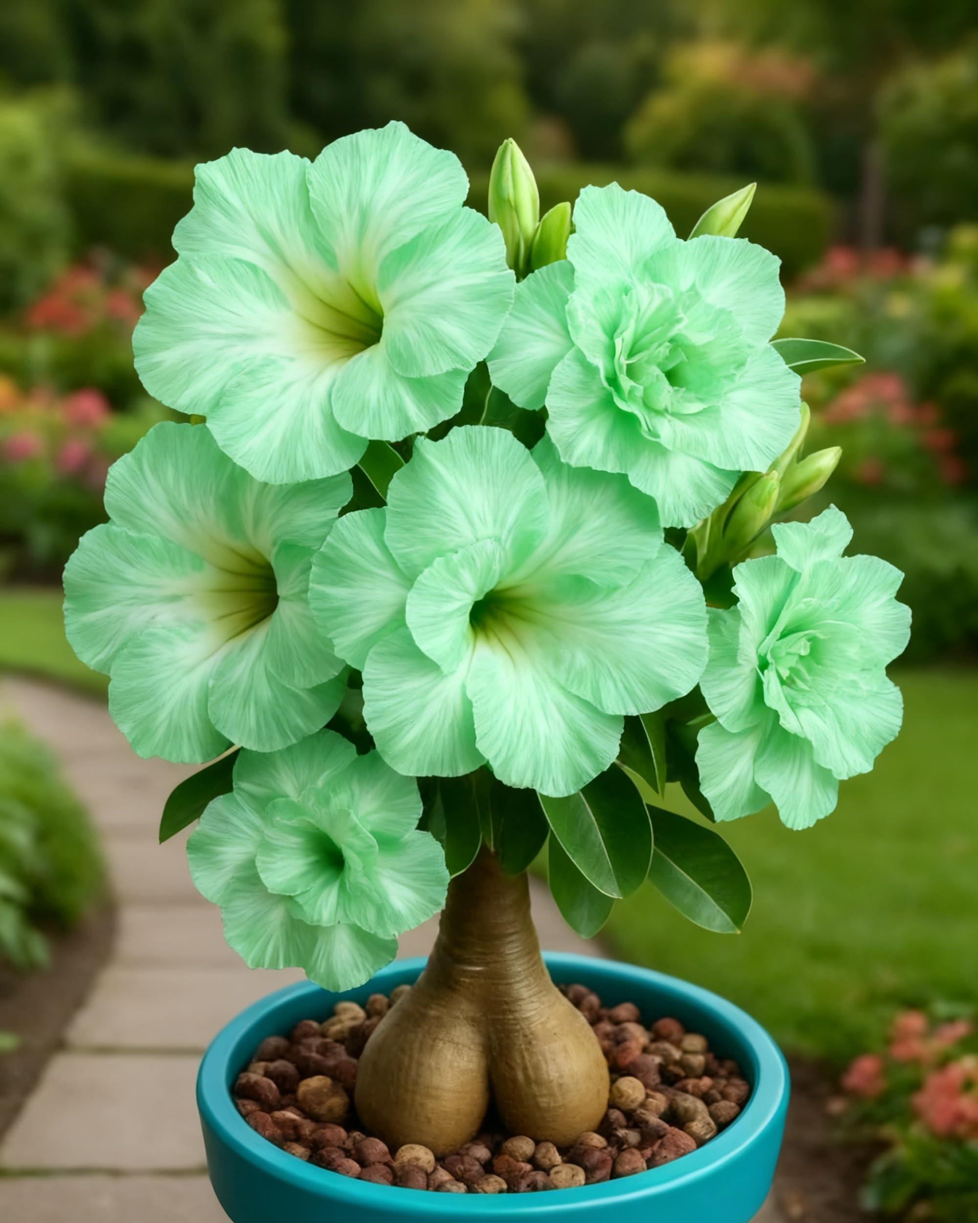 Desert Rose Bulbs – Easy to Plant, Stunning Exotic Garden Flowers，Hardy Perennial, Excellent Display-2bulbs-B