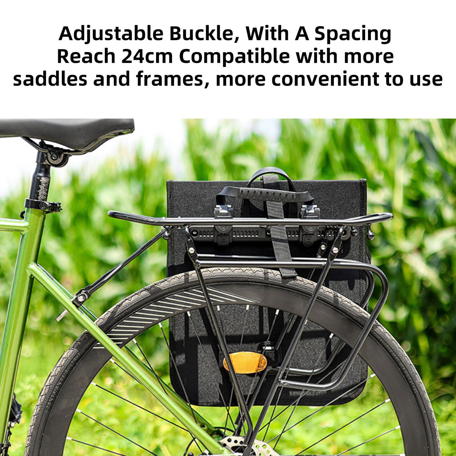 Sacoche Velo Porte Bagage Arriere 21L Imperméable Sacoche de Coffre de vélo Grande capacité Sacoche de Cadre Polyvalente Accessoire Velo Indispensable pour trajets Quotidiens et Shopping,Noir