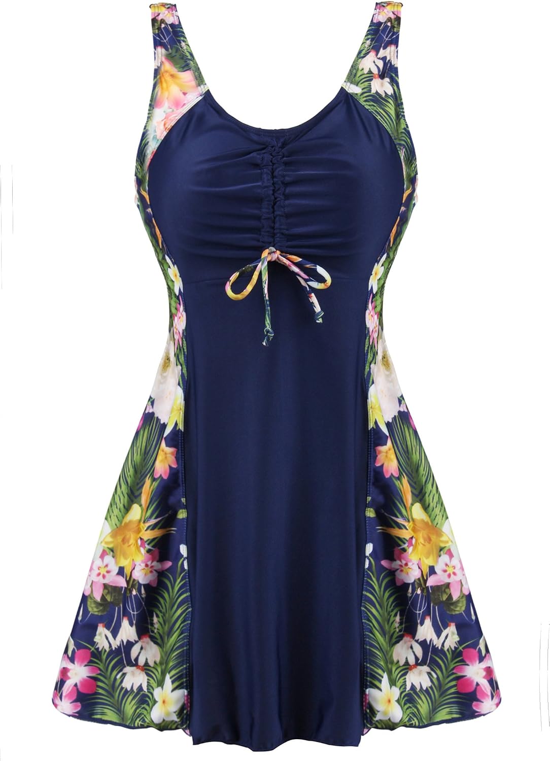 Uhnice Women's Plus Size One Piece Swimdress Skirted Swimsuit Bathing Suits