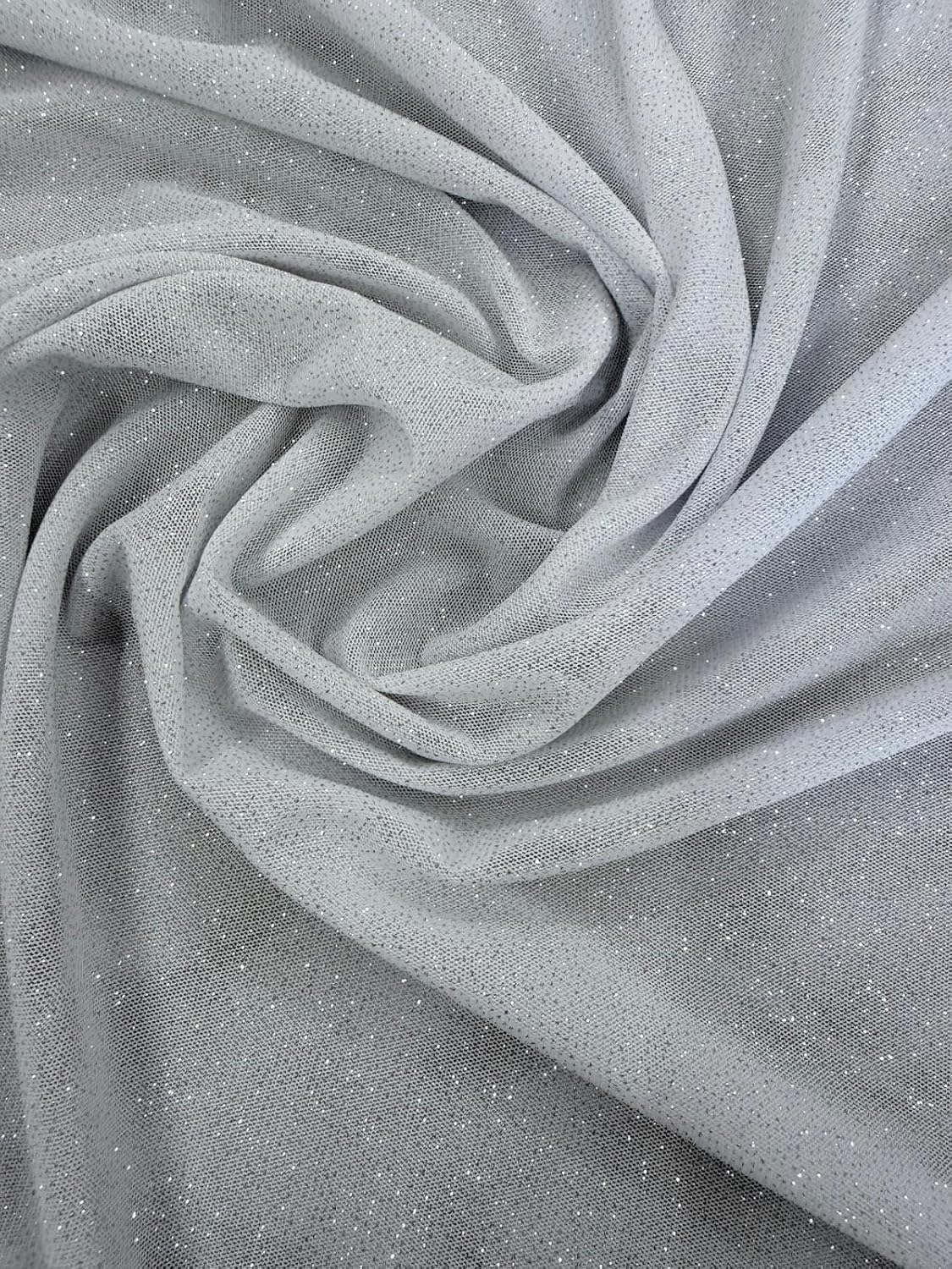 Sedona Designz 58/60" Wide Glitter Power Mesh Fabric – 95% Polyester, 5% Spandex Stretch Mesh with Sparkle Finish for Dancewear, Costumes, Activewear, Stage Outfits, Event Décor & DIY Crafts