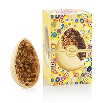 Venchi – Uovo di Cioccolato, Gusto Cioccolato Bianco, con “Nocciola Piemonte IGP”, Mandorle e Pistacchi, con Sorpresa, Senza Glutine, 500 gr, Collezione Pasqua, Idea Regalo