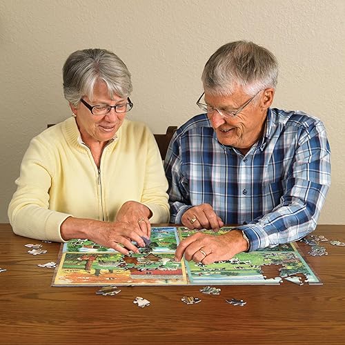 Miniatura 3 de Cobble Hill - Rompecabezas de 275 piezas de fácil manejo, amigos del campo, póster de muestra incluido
