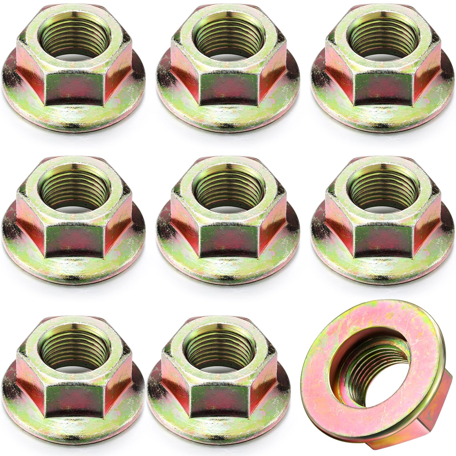 Zhengmy 9 Pcs Spindle Blade Nut for Cub Cadet Zero Turn Mower Parts Spindle Nut Hex Flange Nut for MTD Craftsman Troy Bilt Lawn Mower Replacement Parts 712-0417 912-0417 712-0417A 912-0417A 285-104