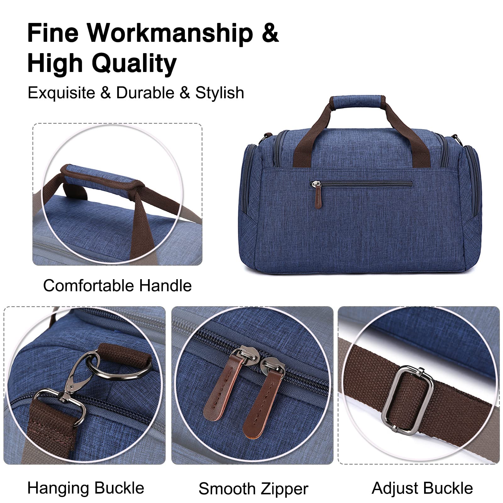 FANDARE Reisetasche Große Sporttasche Segeltuch Schultertasche Tote Handtasche Männer Weekender Tasche Kliniktasche Schwimmtasche Trainingstasche für Frauen Männer Crossbody Bag