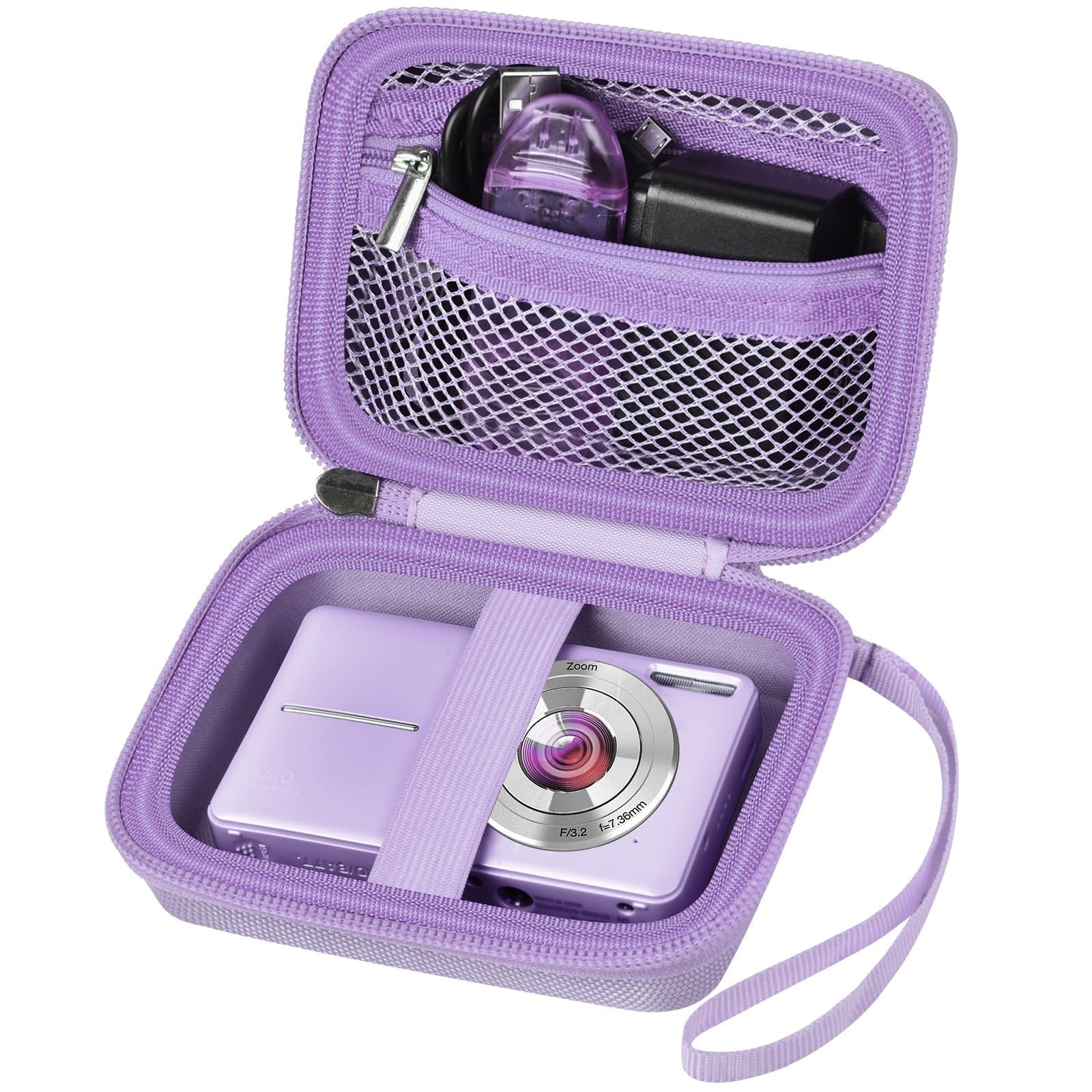 ALKOO Digital Camera Case for CAMKORY, Camera Pouch for KODAK Pixpro -Purple-image-7