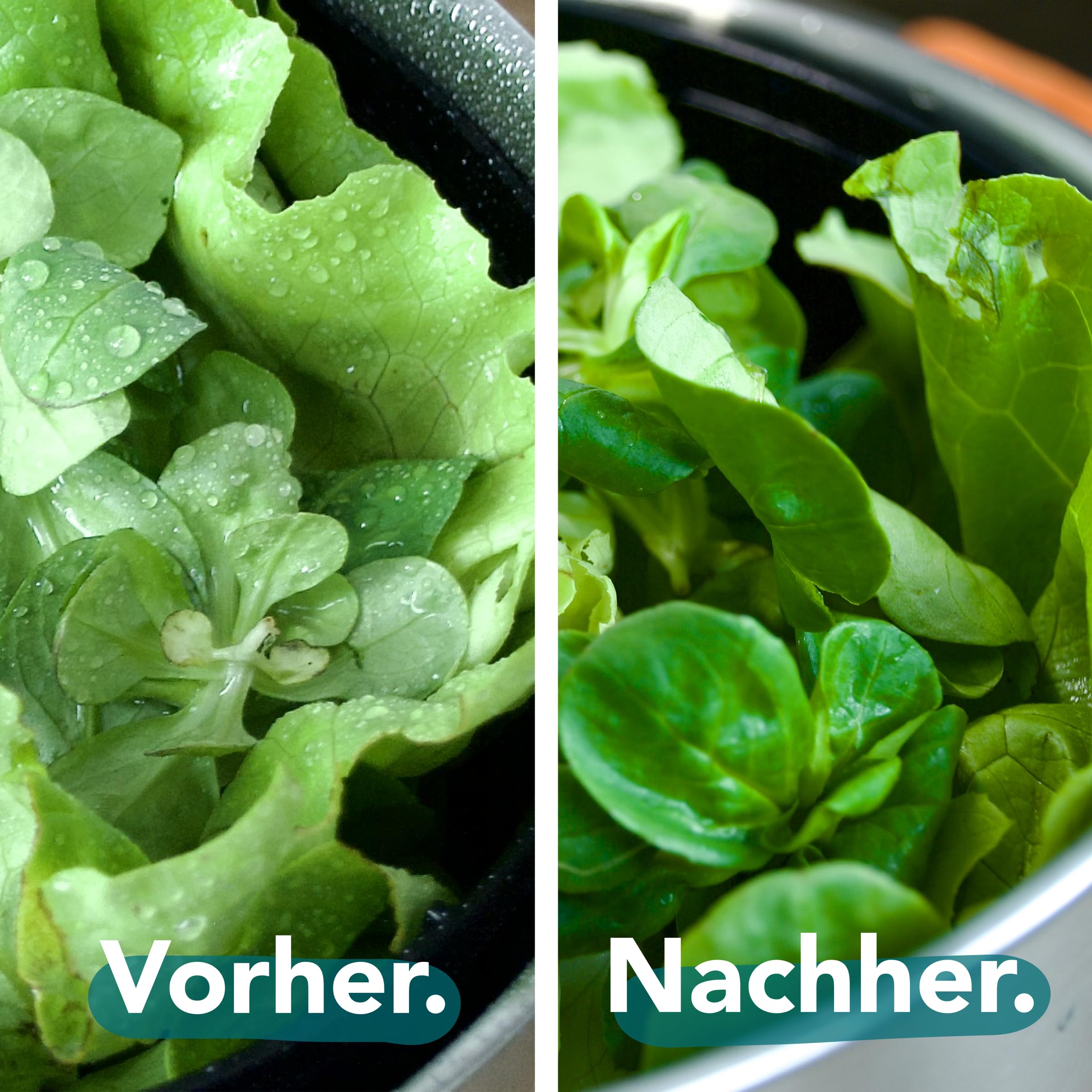Cookery Salatschleuder aus Edelstahl (4,5l) + Gemüsehobel mit 5 Klingen | einfaches Salatschleudern durch rutschfesten Boden und Kurbelantrieb