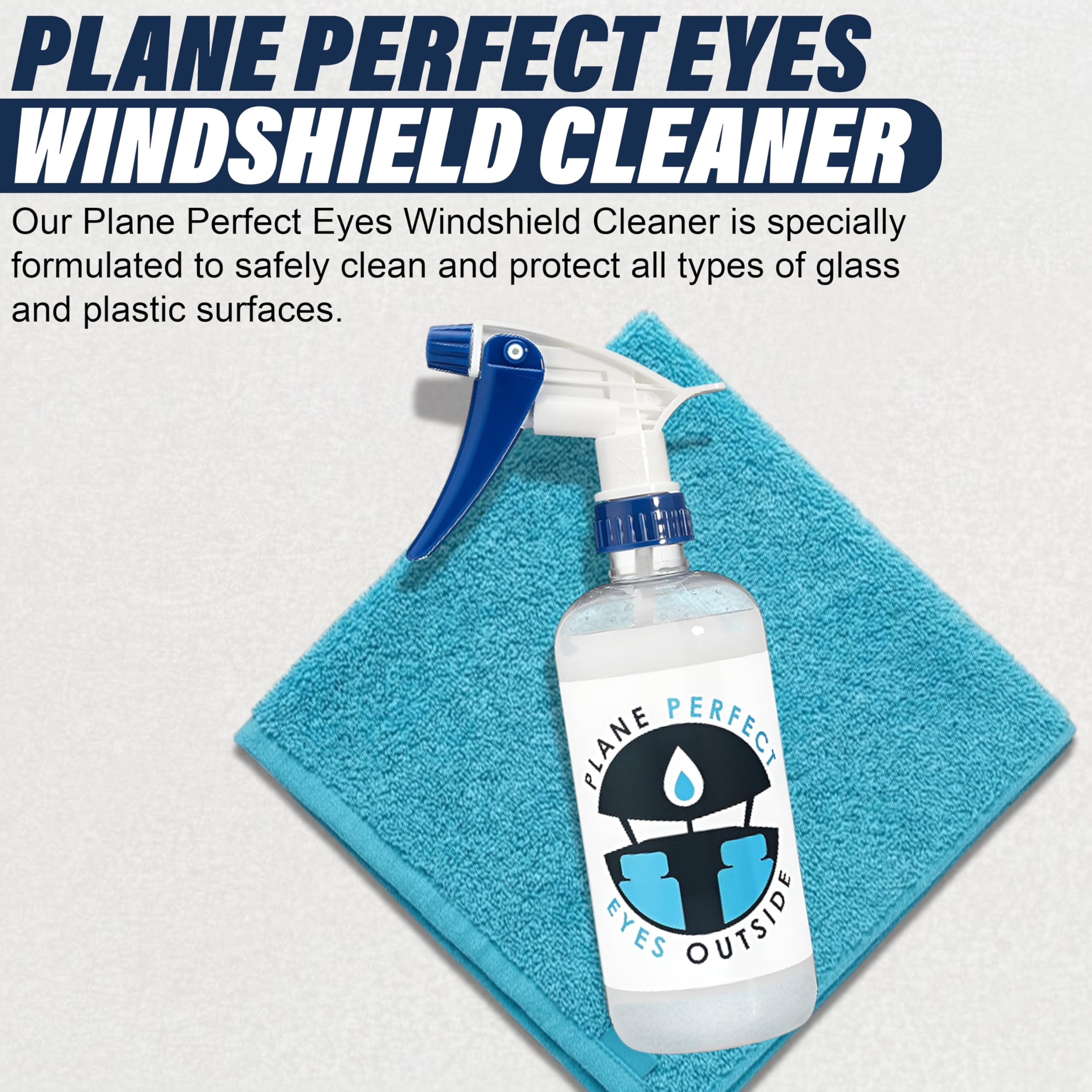 Plane Perfect Plane Perfect Eyes środek do czyszczenia szyb zewnętrznych | specjalistyczna formuła lotnicza | Auto Moto Marine | akryl Lexan Lucite Plexiglas LCD