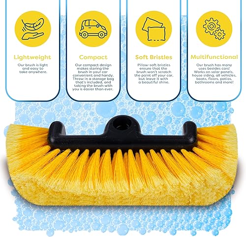 Miniatura 6 de SCRUBIT Cepillo de lavado de coche de 12 pulgadas con cerdas suaves para limpieza de automóviles camiones barcos cubiertas y casas cepillo de lavado