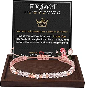 Btysun Morse Code Bracelets for Women Christmas Gift Stocking Stuffers for Teens Pink Braided Bracelets Inspirational Best Friend Birthday Gifts for Her High School Graduation Gifts for Her 2025 Mom Bracelet Jewelry