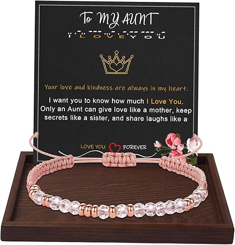 Btysun Morse Code Bracelets for Women Christmas Gift Stocking Stuffers for Teens Pink Braided Bracelets Inspirational Best Friend Birthday Gifts for Her High School Graduation Gifts for Her 2025 Mom Bracelet Jewelry