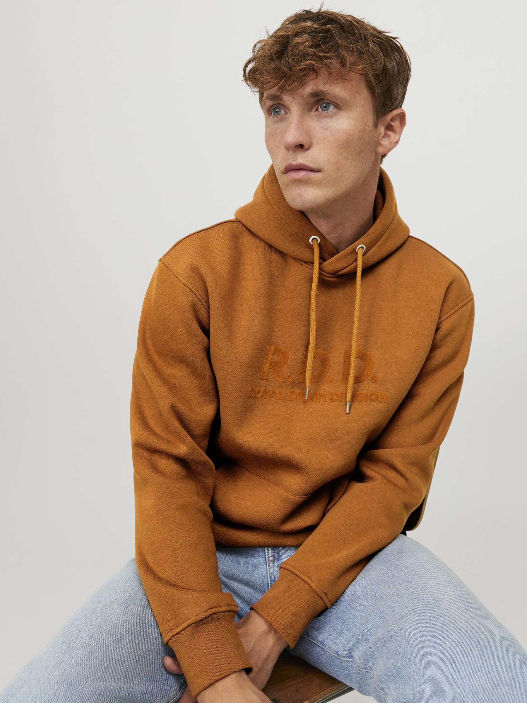 JACK & JONES Men's Essential Hoodie Soft Fleece Hood Sweatshirt Pullover