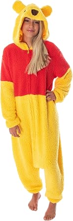 Disney Winnie The Pooh Kigurumi Adult Costume Union Suit Sherpa Pajama Outfit