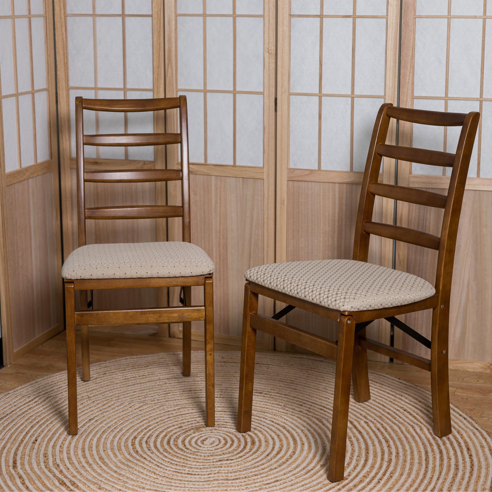 MECO STAKMORE Shaker-Silla Plegable con Acabado Fruta, 2 Unidades, Madera frutal
