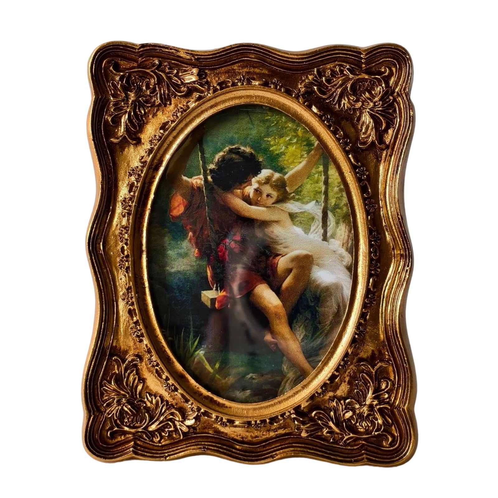 Picture Frame, Old Fashioned Ornate Wall Hanging for Home Decors Retro Picture Frame Retro Antique Ornate Photo for Table Wall Hanging Decorative Photo Frames for Home Pictures Gallery