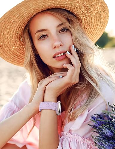 Miniatura 5 de Girovo Paquete de 2 correas de dibujos animados compatibles con Apple Watch de 1.496 pulgadas, 1.575 pulgadas, 1.614 pulgadas, 1.732 pulgadas, 1.772