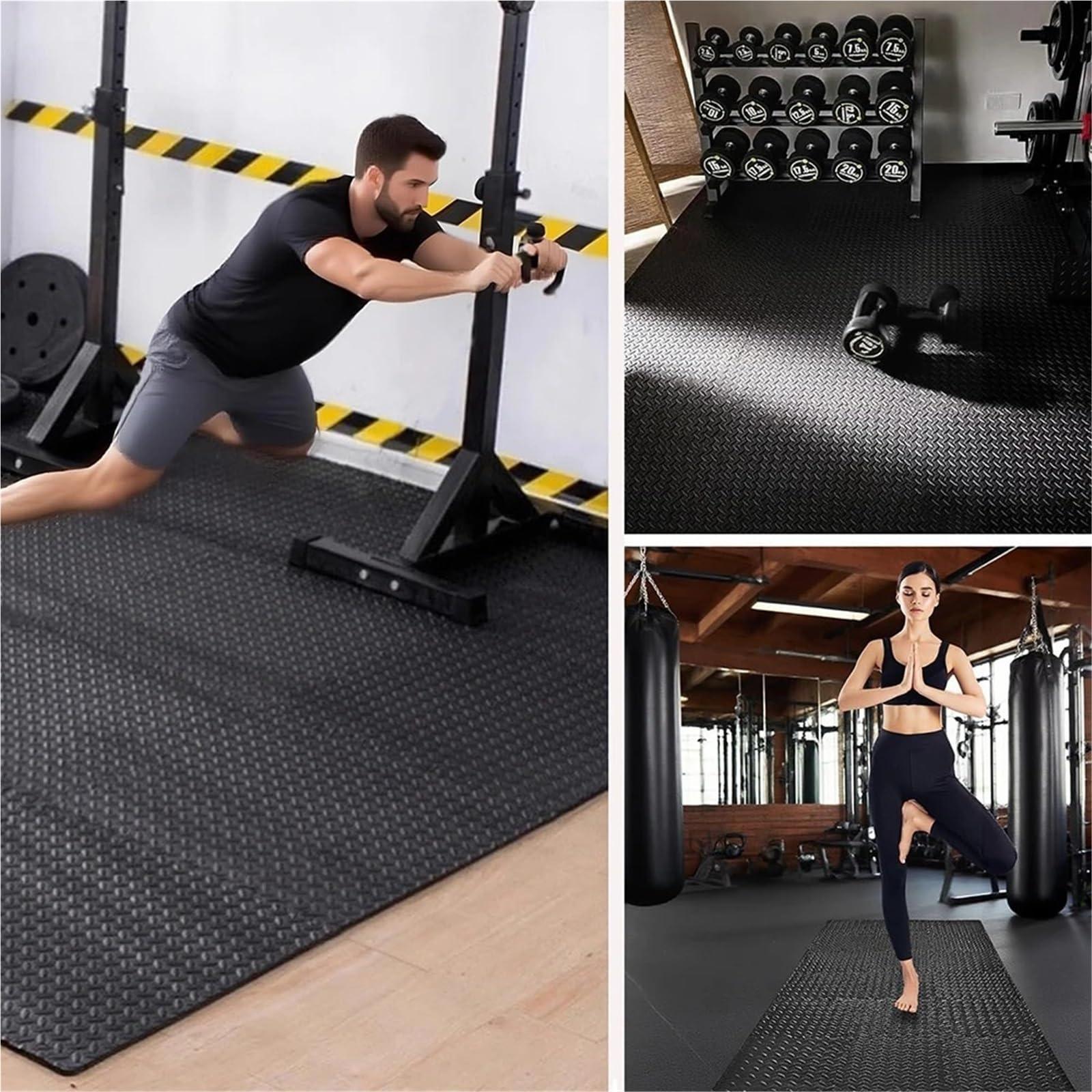 Tappeto Da Fitness A Puzzle Tappetini puzzle EVA 30x30x2,5 cm Piastrelle antiscivolo 6/8/12 pezzi for soggiorno domestico