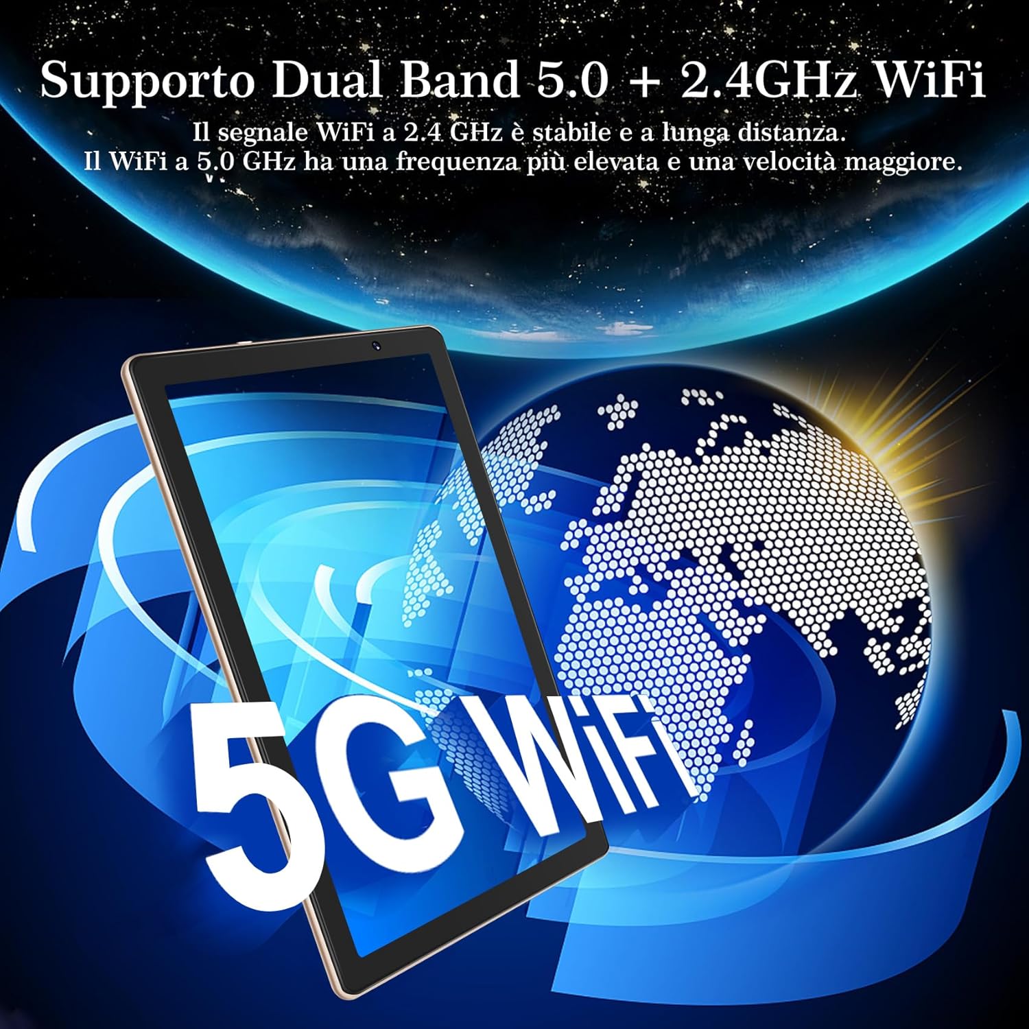 SEBBE Tablet 10 Pollici Android 13 Tablet 12GB RAM+128GB ROM (1TB TF), Tablets 5G WiFi Octa-Core 2.0 GHz, Google GMS/Widget/GPS/Bluetooth5.0/6000mAh/5+8MP, Tablet con Tastiera e Mouse - Oro SEBBE Tablet 10 Pollici Android 13 Tablet 12GB RAM+128GB ROM (1TB TF), Tablets 5G WiFi Octa-Core 2.0 GHz, Google GMS/Widget/GPS/Bluetooth5.0/6000mAh/5+8MP, Tablet con Tastiera e Mouse - Oro