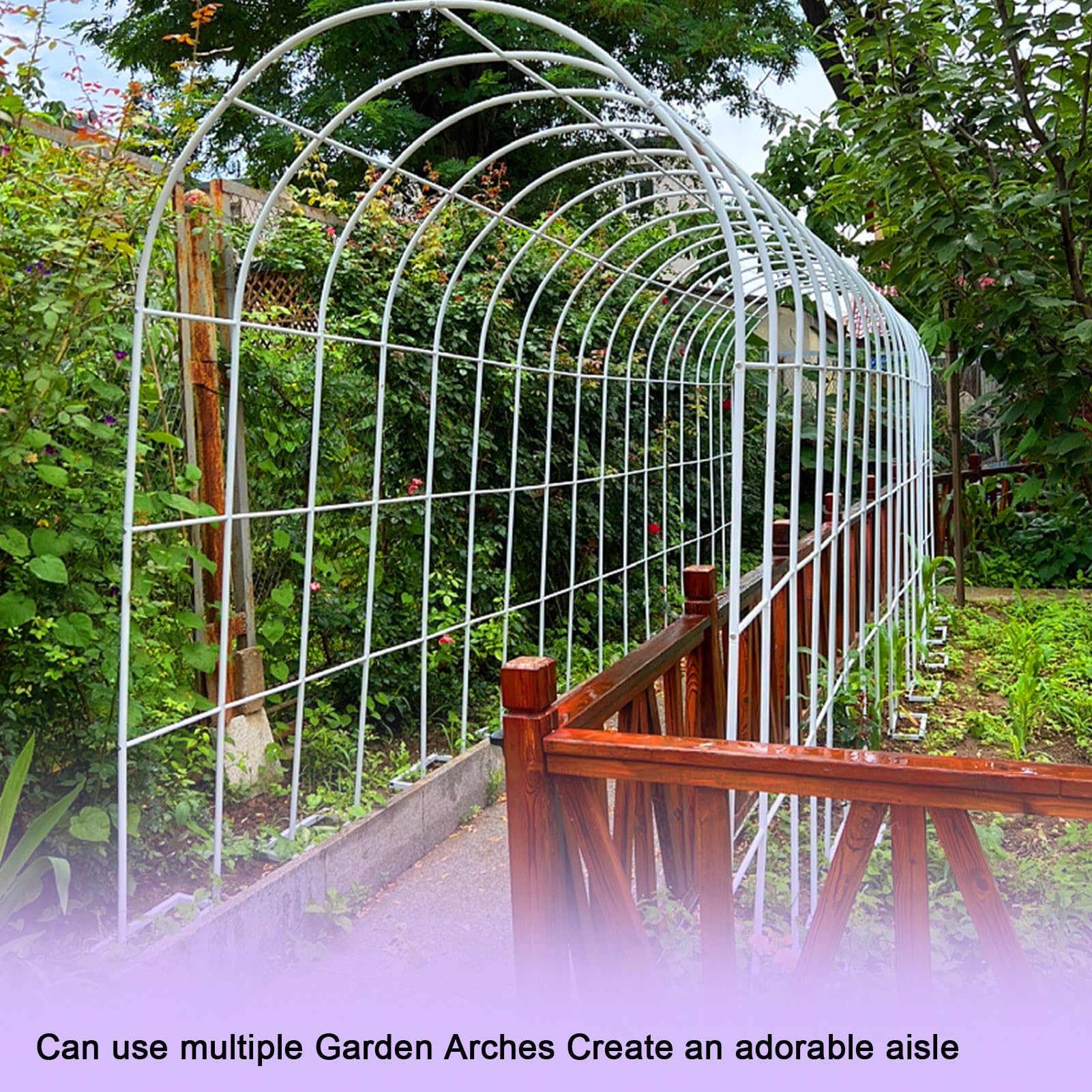 aus Eisen Metall Garten für Weinreben Hochzeit Deko Pflanzenschutz Hinterhof Gartendekoration L280xH220x25cm Schwarz