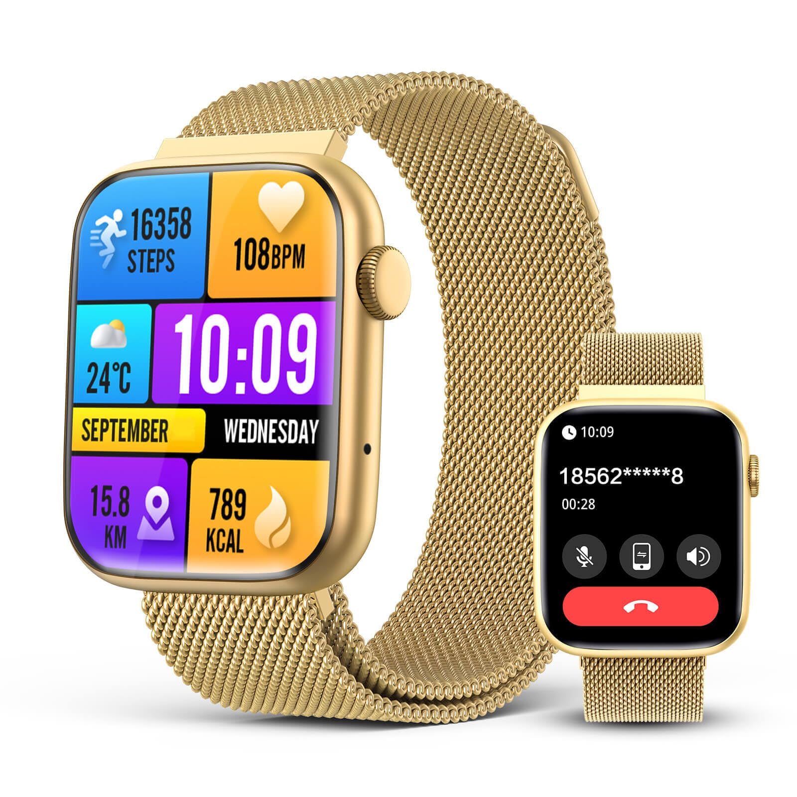 2025 Smart Watches for Women Men Blood Pressure, 1.9"AMOLED Display,AI Watch Face/Da GPT AI/AI Voice, 24/7 Heart Rate Stress Sleep Monitor, IP68 Waterproof, 123 Sports Fitness Tracker for Android iOS