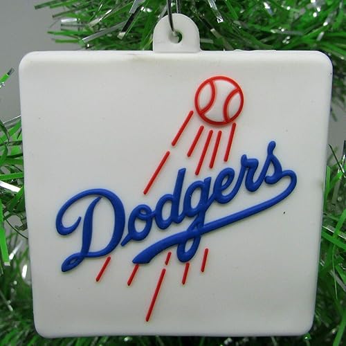 Juego de adornos navideños con temática del equipo de béisbol de Los Áng