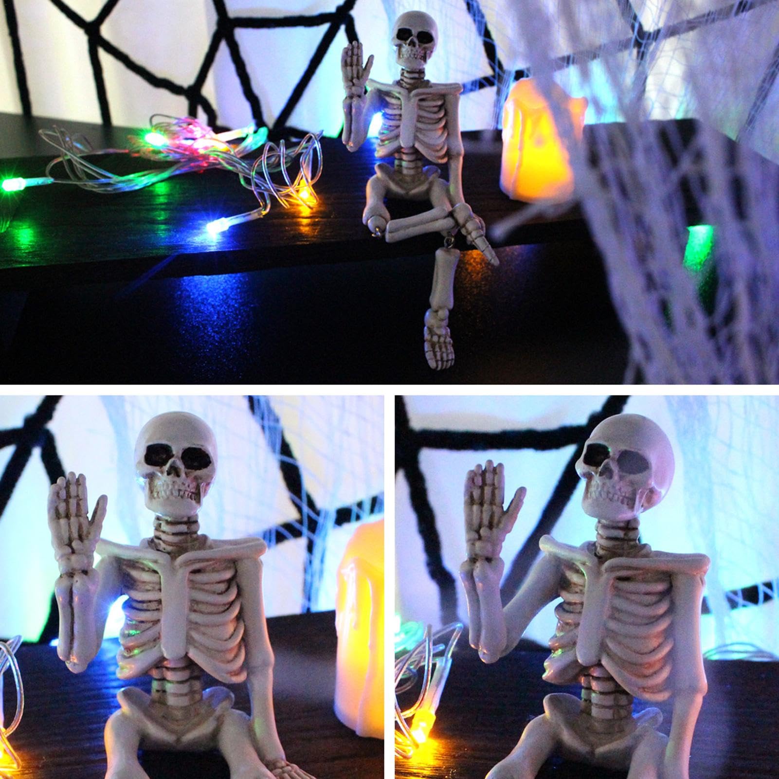 Amazon.co.jp: ハロウィン スケルトン、可動スケルトン,リアルな人間の