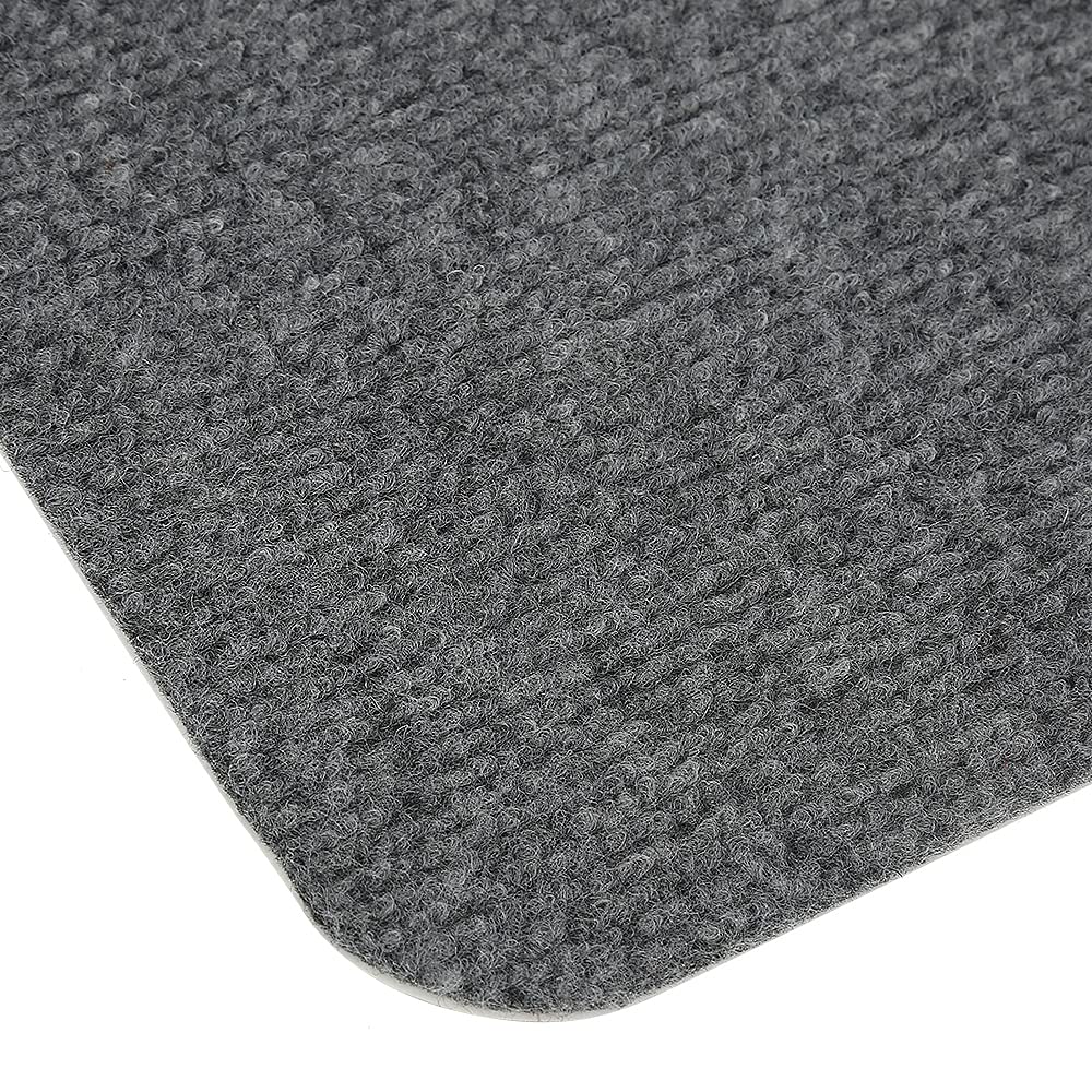 HUOLE Tapis d'escalier polyester - Kit de 15 Marchettes Escalier Rectangulaire pour marches, antidérapants marches en bois, enfants et chiens(65x25cm gris), 15pc (65x25cm HL269092, (HL269092)