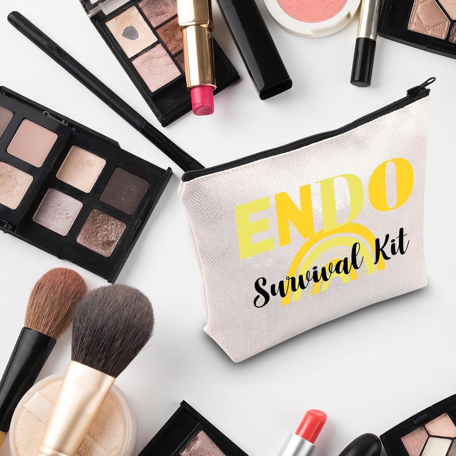 G2TUP Endometriosis Gift ENDO Survival Kit Makeup Bag Endometriosis Warrior Cosmetic Bag Chronic Illness Gift (ENDO Survival Kit MB) image 5